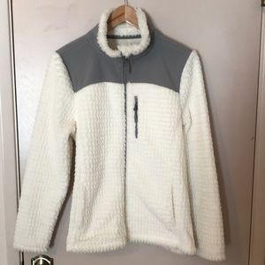 Fleece lined faux fur and suede jacket